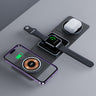 Anvyra 3 IN 1 Magnetic Folding Wireless Charger Station For IPhone Transparent Fast Charging For IWatch And Airpods